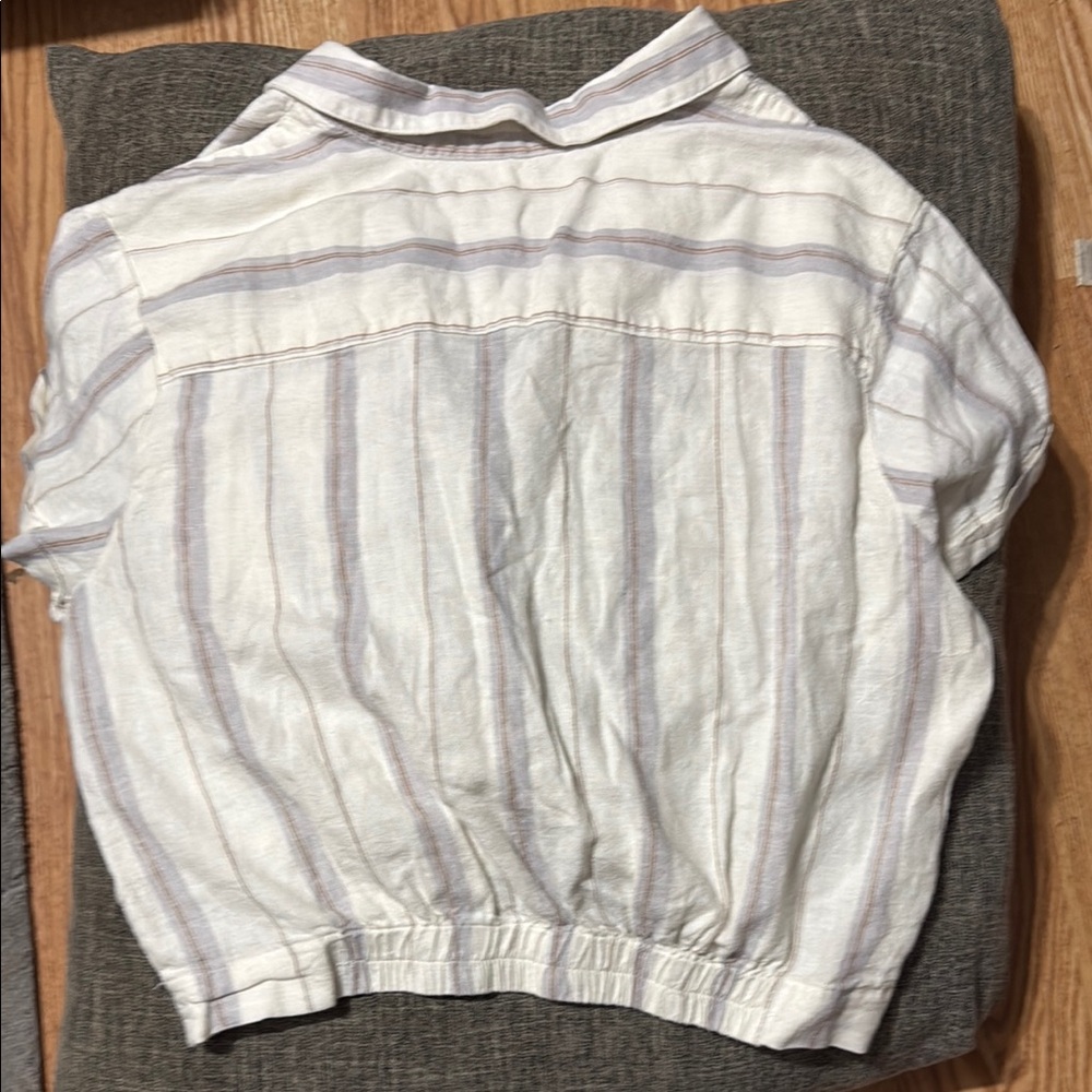 Altar’d States White and Purple Casual Button Down Shirt - Picture 7 of 7